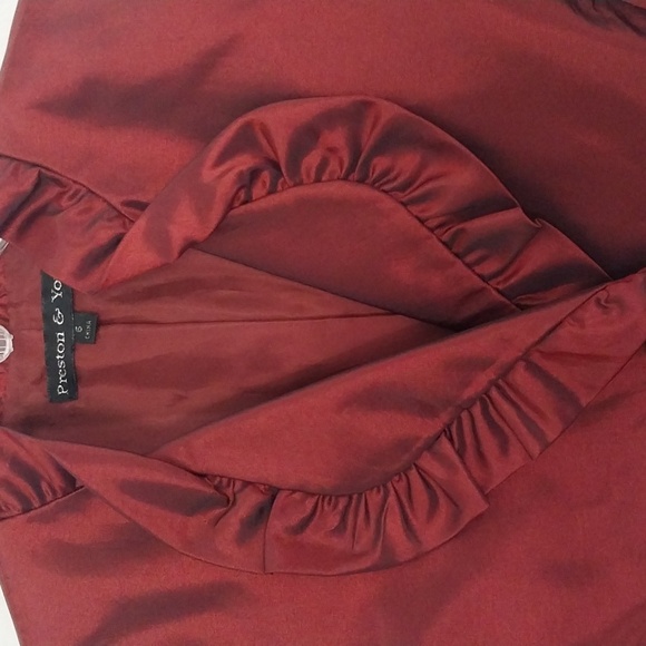 RUBY RED PRESTON YORK Evening JACKET  Satiny Dressy Size 6 - Picture 3 of 11